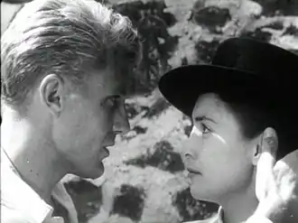 Robert Stack en Joy Page in Bullfighter and the Lady