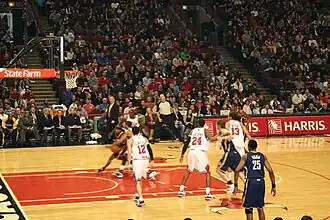 Wedstrijd tussen Indiana Pacers en Chicago Bulls, december 2009