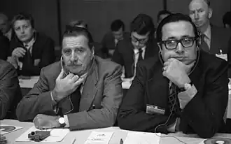 Lorenzo Natali (links) met Amaro da Costa in 1978