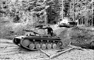 Panzer II en Panzer I tijdens de Westfeldzug in mei 1940