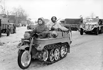 Kettenkrad in Rusland in de winter van 1943