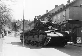 Neubaufahrzeug V van Krupp in Noorwegen in april 1940