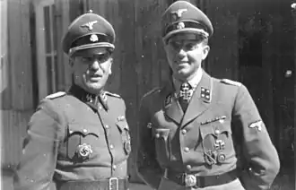 Franz Augsberger (links) en Fritz Klingenberg, 1943