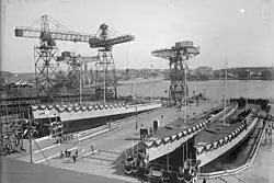 Vier torpedobootjagers van de Raubtierklasse in aanbouw (1928)