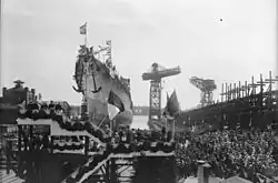 De Köln ligt klaar om gedoopt te worden (1928)