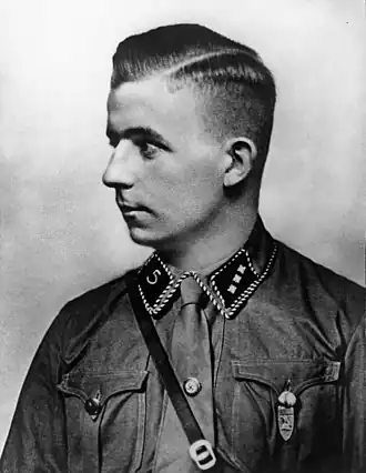 Horst Wessel in 1929, in het uniform van een SA-Sturmführer