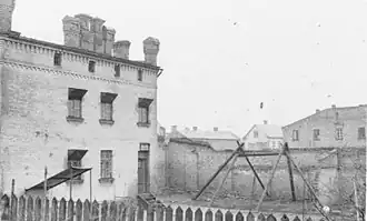 Galg in getto van Riga, 1944.