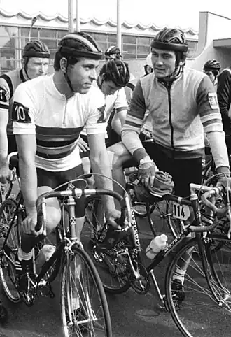 Uwe Raab en Thomas Barth in gesprek in 1984