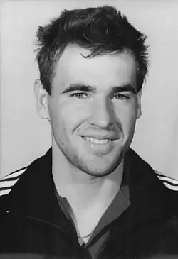 Remig Stumpf tijdens de Vredeskoers van 1987