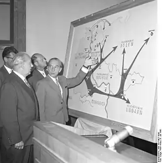 Egbert von Frankenberg und Proschlitz (2e van rechts) in 1960