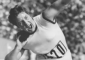 Margitta Gummel in 1971 bij de Oost-Duitse kampioenschappen.