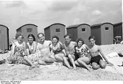 Strandhuisjes in Borkum (1954)