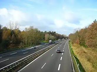 De A24 bij Dechtow (Landkreis Havelland, Brandenburg). (2007)