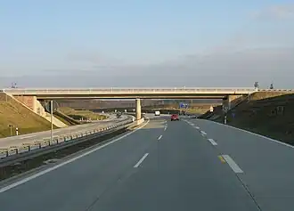 A72 ten noorden van Chemnitz