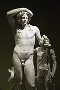 Dionysos en een satyr in hellenistische/Romeinse stijl
