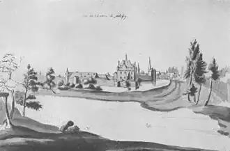 Westaanzicht omstreeks 1725 door Renier Roidkin