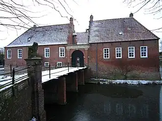 Voorzijde van het kasteel
