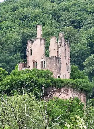 De ruïne van de Burcht Ramstein