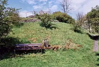 De zuidzijde van de burchtberg