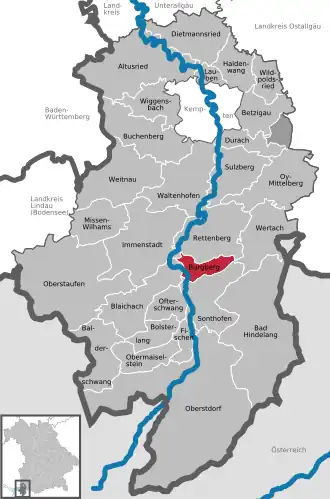 Kaart van Burgberg i.Allgäu