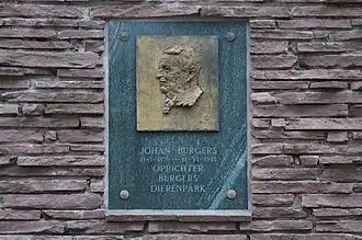 Plaquette voor Johan Burgers