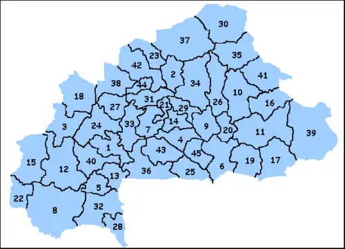 Provincies van Burkina Faso