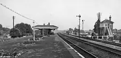 Het station op 4 juni 1961 gezien uit het westen.