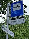 Bushaltebord voor de stad Luxemburg