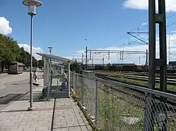 Het emplacement aan de oostkant.