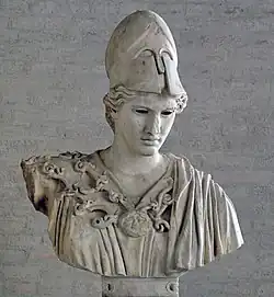 Hoofd van Pallas Athena in de Glyptothek München