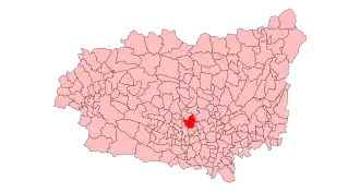 Kaart van Bustillo del Páramo