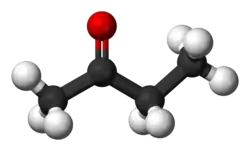Molecuulmodel van butanon