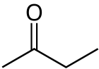 Structuurformule van butanon