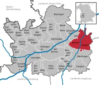 Kaart van Buttenwiesen