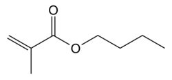 Structuurformule van n-butylmethacrylaat