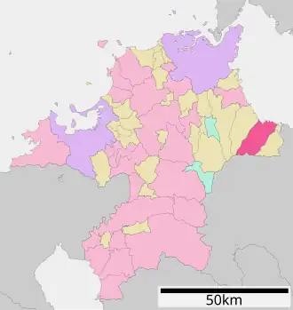 Situering van Buzen in de prefectuur Fukuoka