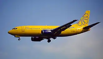 Een Boeing 737-300 van buzz
