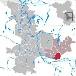 Kaart van Byhleguhre-Byhlen