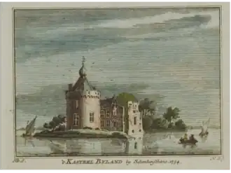 Byland als ruïne door Jan de Beijer.