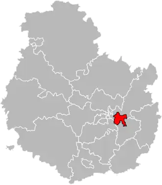 Locatie van het kanton