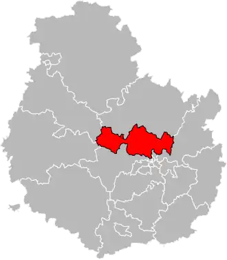 Locatie van het kanton