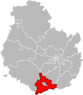 Locatie van het kanton