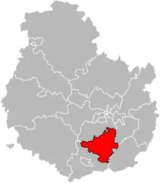 Locatie van het kanton