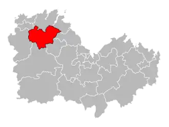 Locatie van het kanton