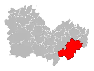 Locatie van het kanton