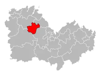 Locatie van het kanton