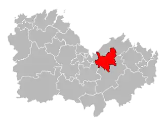 Locatie van het kanton