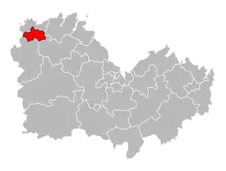 Locatie van het kanton