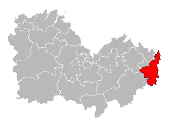 Locatie van het kanton