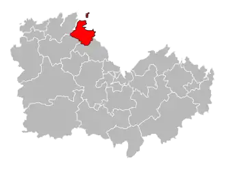 Locatie van het kanton